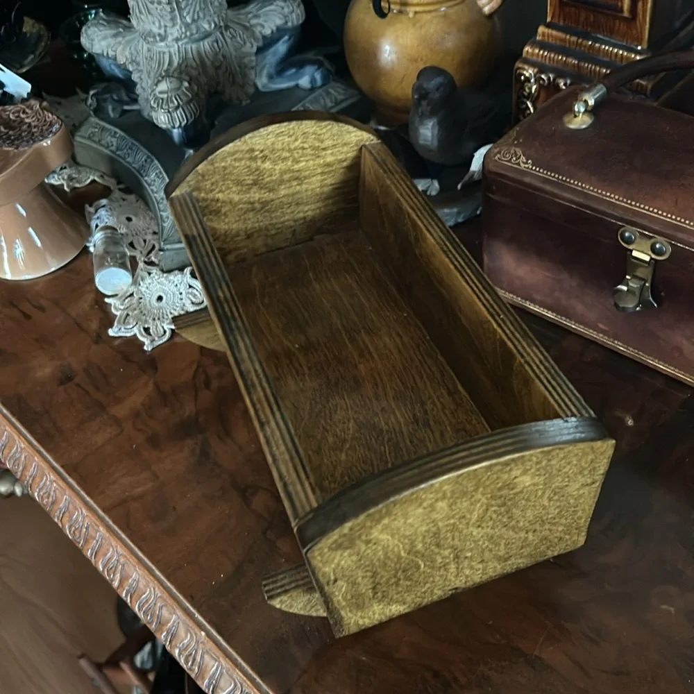 Vintage Handmade Wood Doll Cradle